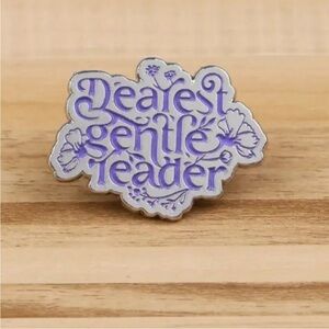 Bridgerton Dearest Gentle Reader Enamel Metal Pin